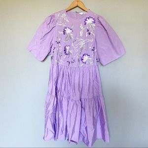 & Other Stories Purple Floral Mini Dress